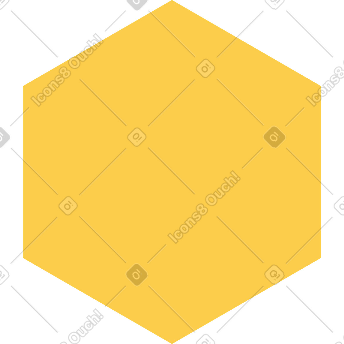 下载 Pale 风格的 Yellow hexagon 插画，支持 PNG、SVG 格式