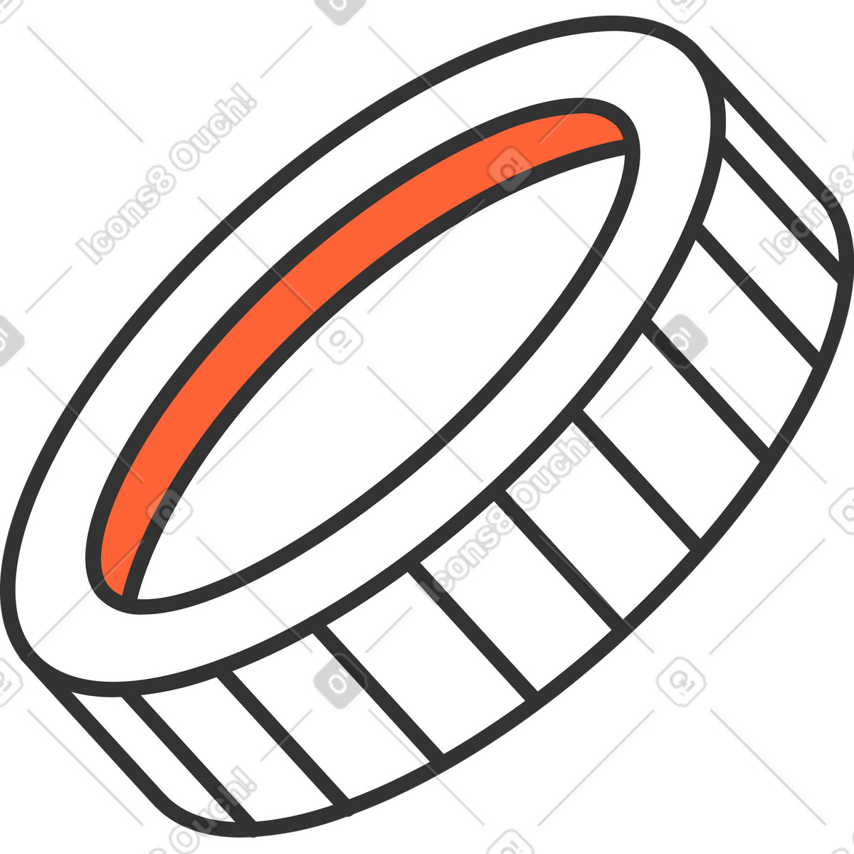 Moneta illustrazione in stile Crayon scarica in PNG, SVG