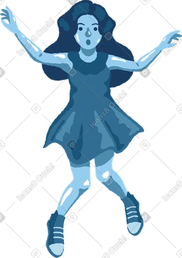 Girl jumping PNG, SVG