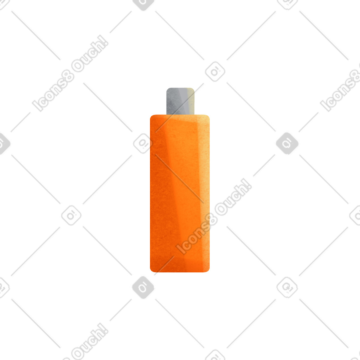 Tall orange bottle illustration in Shine style download in PNG, SVG