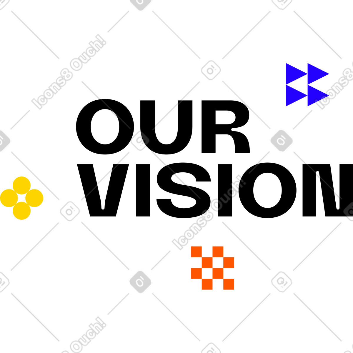 Illustration Texte notre vision dans le style Framework à télécharger aux formats PNG, SVG