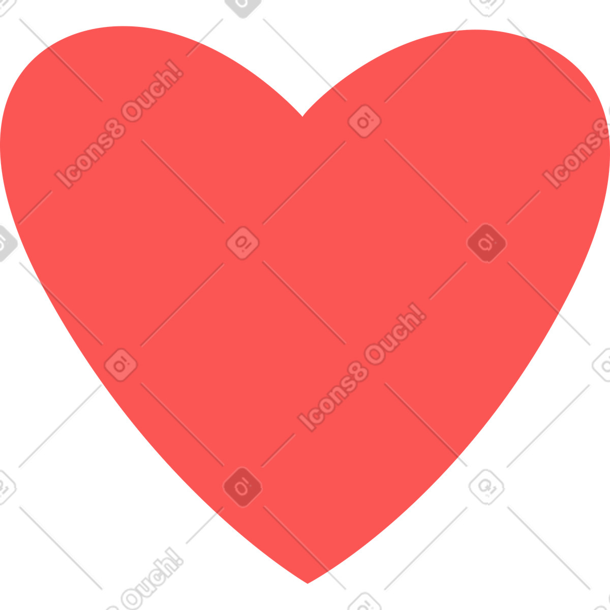 Lagom 스타일의 Coral love heart 일러스트레이션 PNG, SVG 다운로드