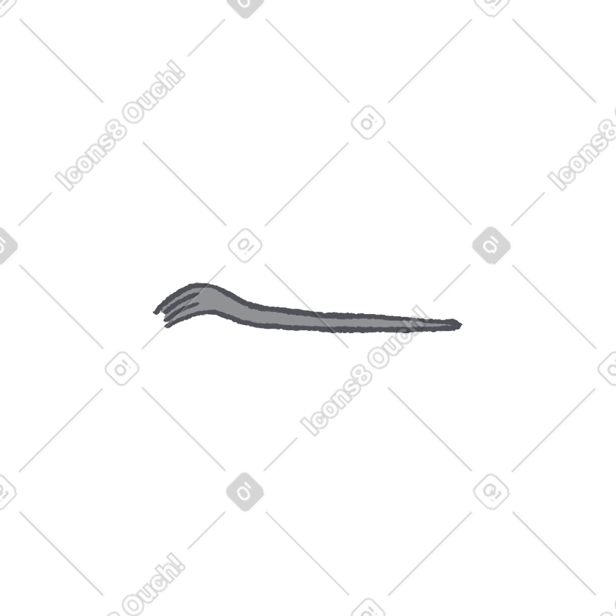 Fork illustration in Hue style download in PNG, SVG