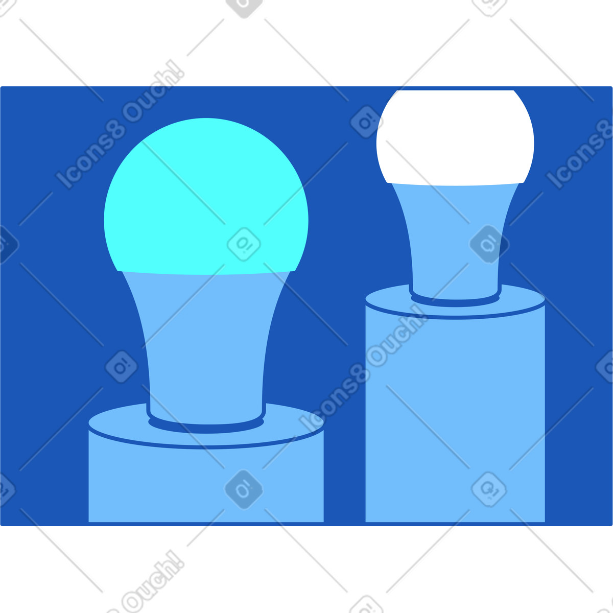 Illustration Cadre avec lampes dans le style Storyline à télécharger aux formats PNG, SVG