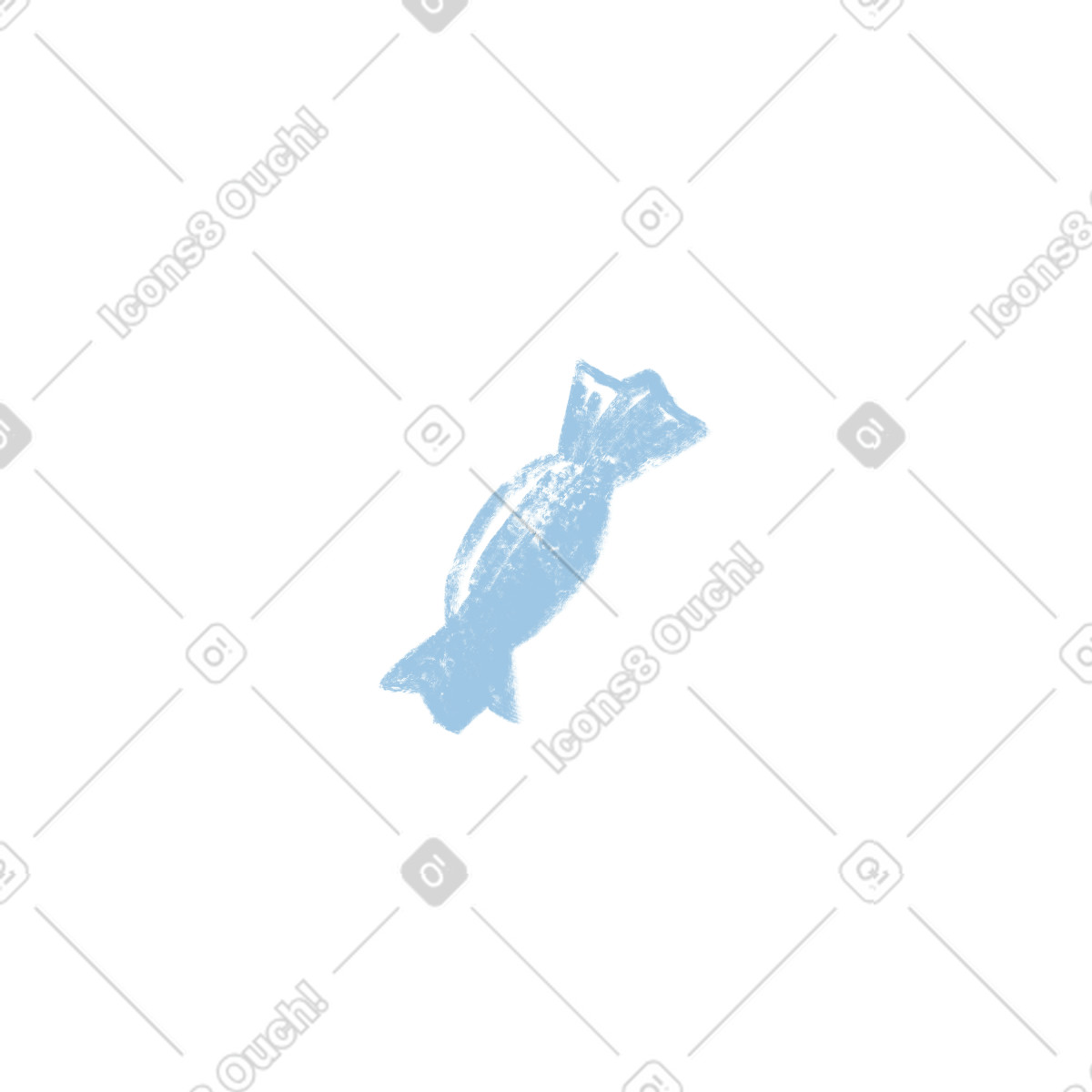 下载 Chalky 风格的 Candy in a blue wrapper 插画，支持 PNG、SVG 格式