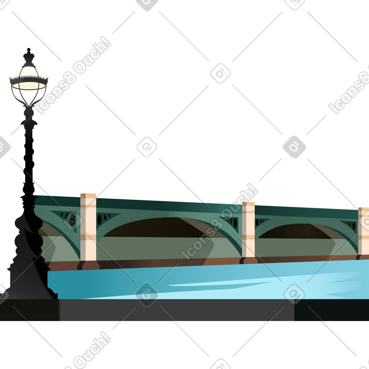 Quay illustration in Vivid style download in PNG, SVG