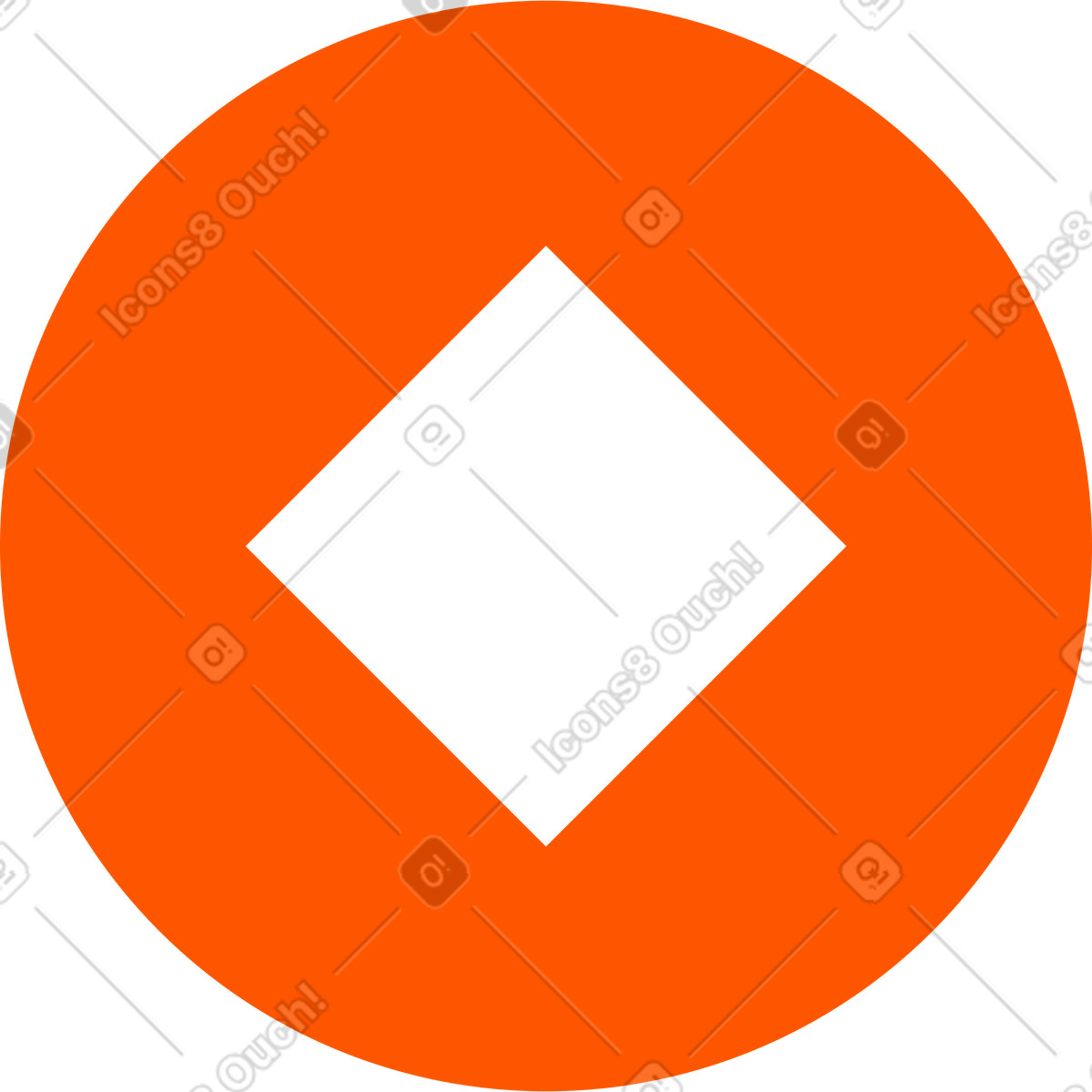 Rhombus inside circle illustration in Framework style download in PNG, SVG