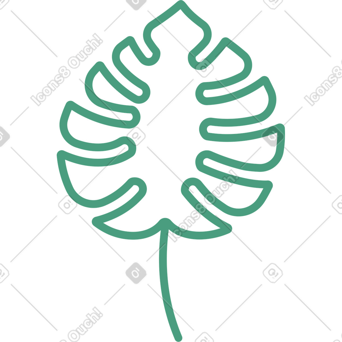 Ilustração de Folha em no estilo Macaroni para baixar em PNG, SVG