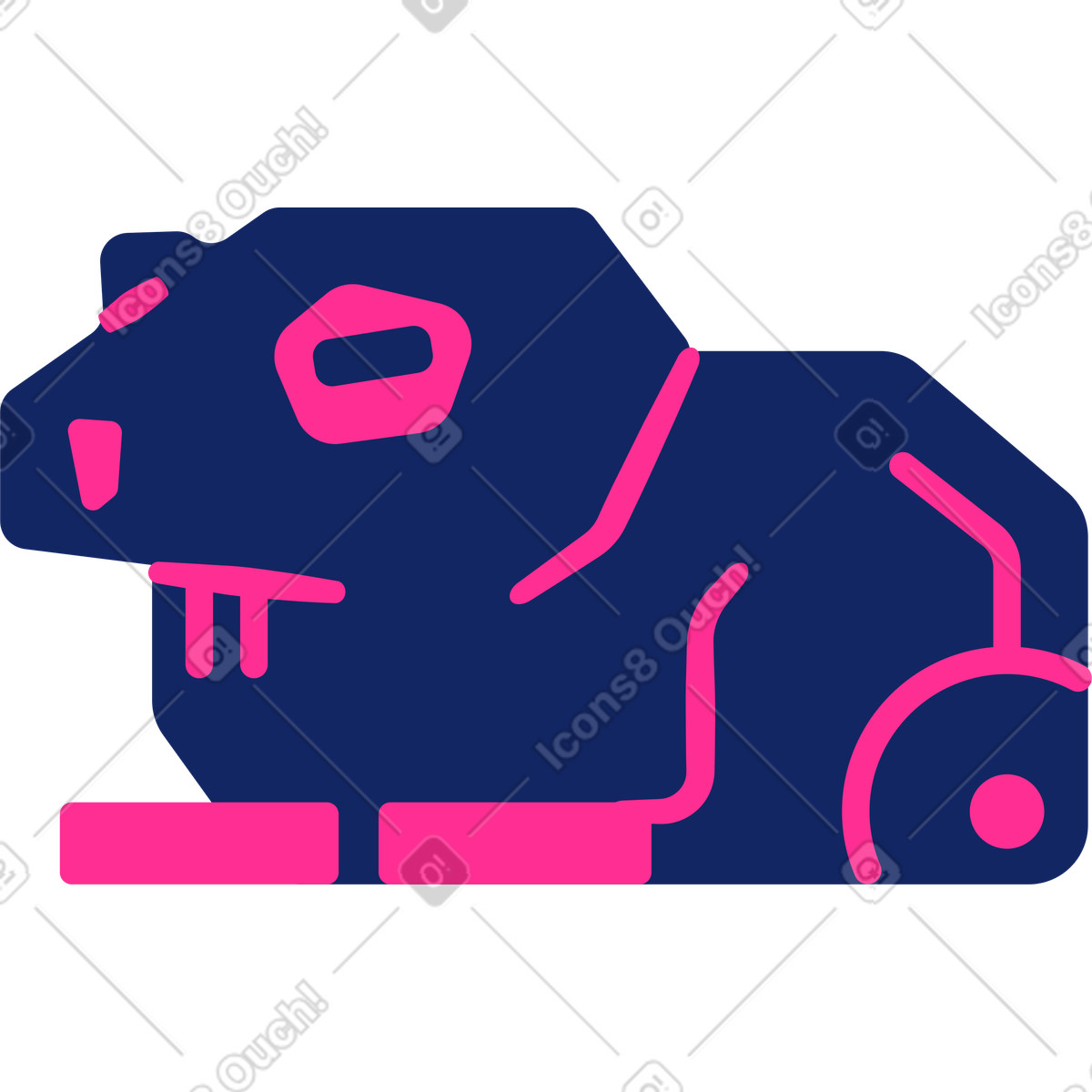 Ilustração de Rã em no estilo Cyborg para baixar em PNG, SVG