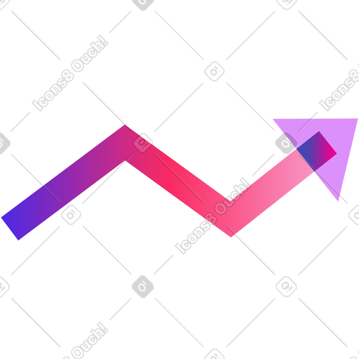 Ilustración Icono de flecha en estilo Mix a descargar en PNG y SVG
