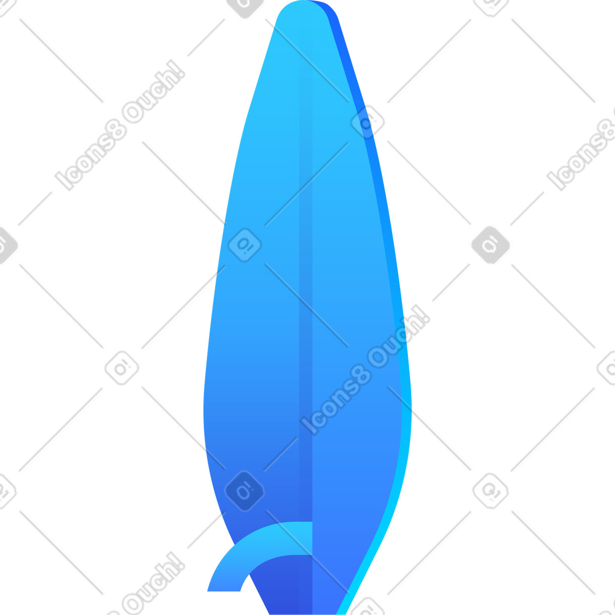 Illustration Planche de surf dans le style Hugo à télécharger aux formats PNG, SVG