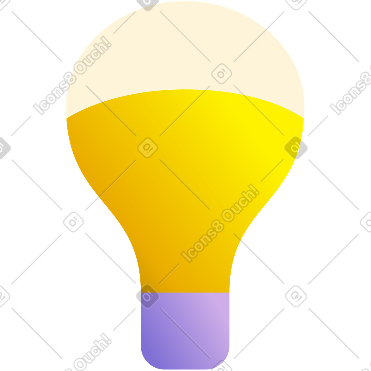 Ilustración Bombilla en estilo Silky a descargar en PNG y SVG