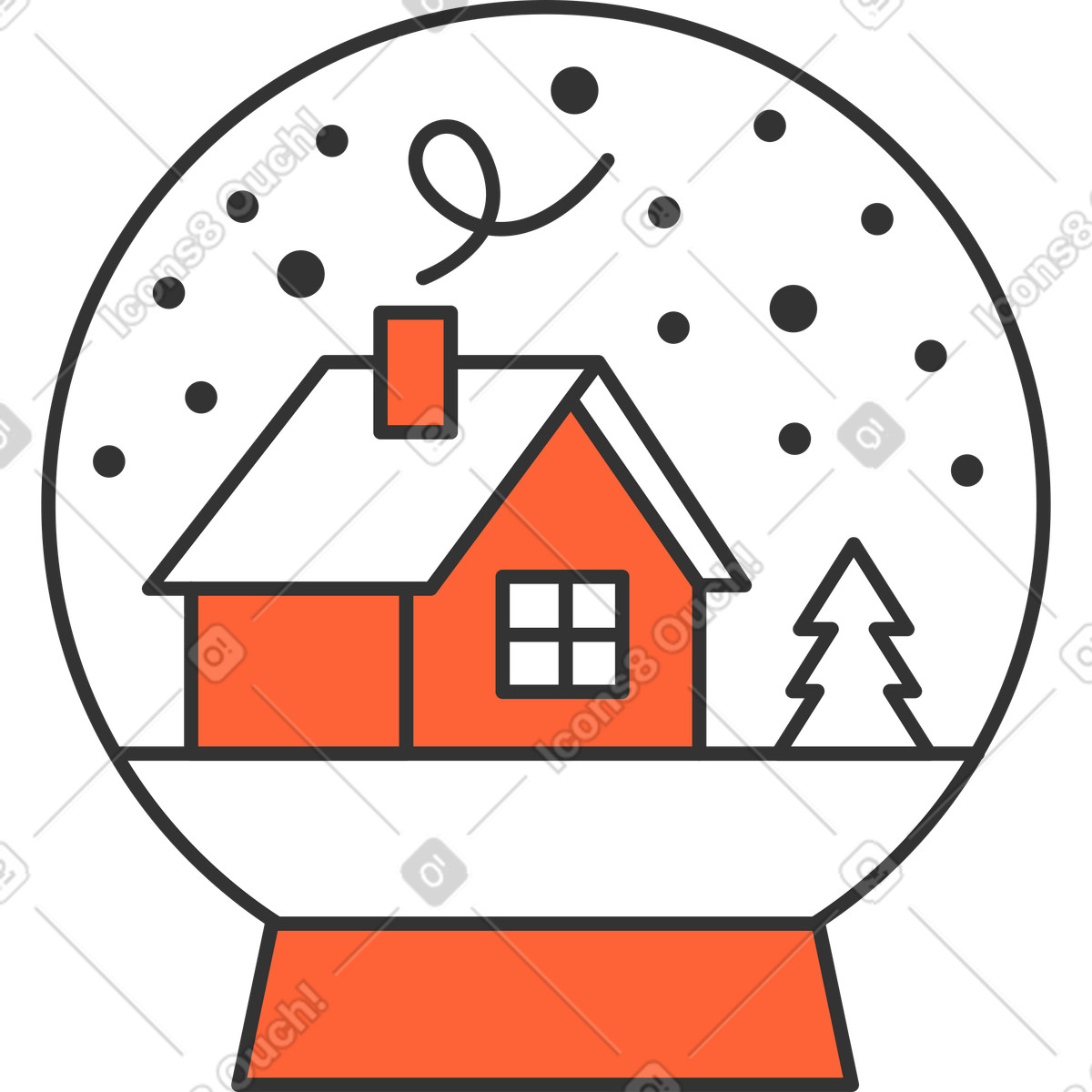 下载 Crayon 风格的 雪球 插画，支持 PNG、SVG 格式