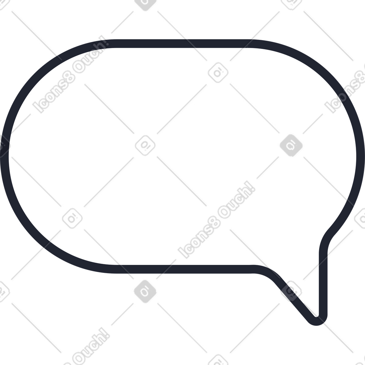 Speech bubble illustration in Pablita style download in PNG, SVG