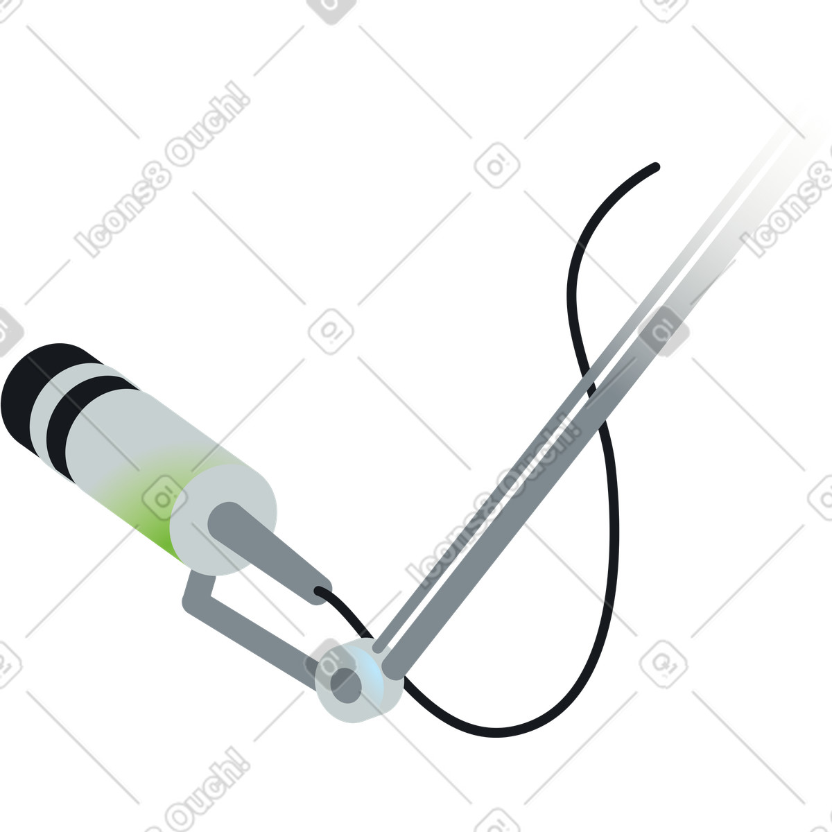 Mikrofon-Illustration im Fizzy-Stil als Download in PNG, SVG