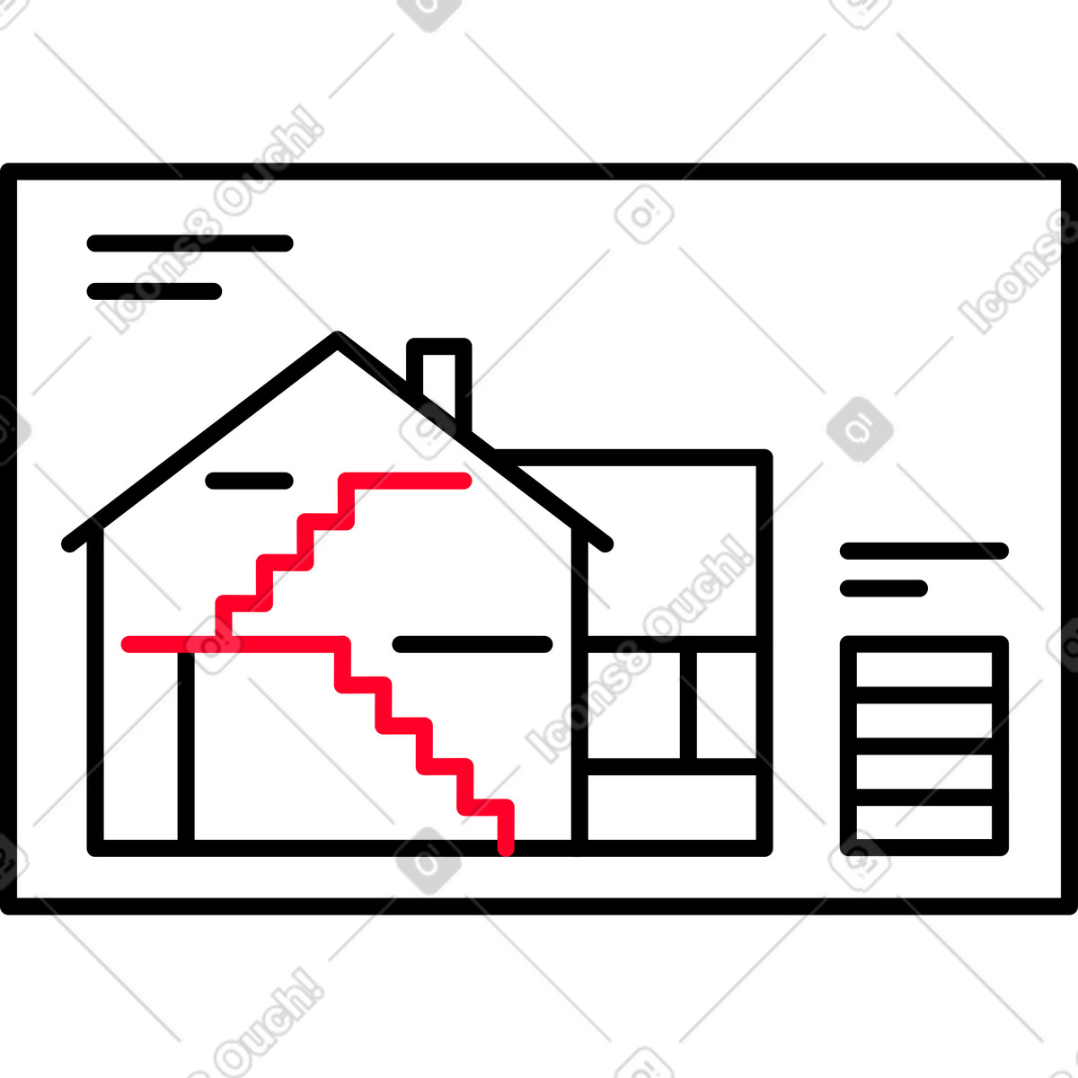 Casa di layout illustrazione in stile Transistor scarica in PNG, SVG