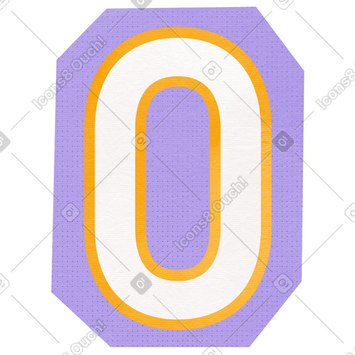 Ilustração de Collage capital letter o em no estilo Paper Cut para baixar em PNG, SVG