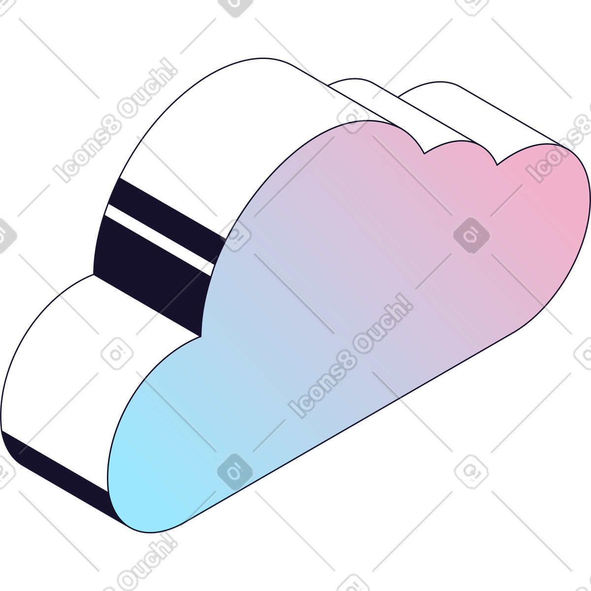 Cloud illustration in PNG, SVG