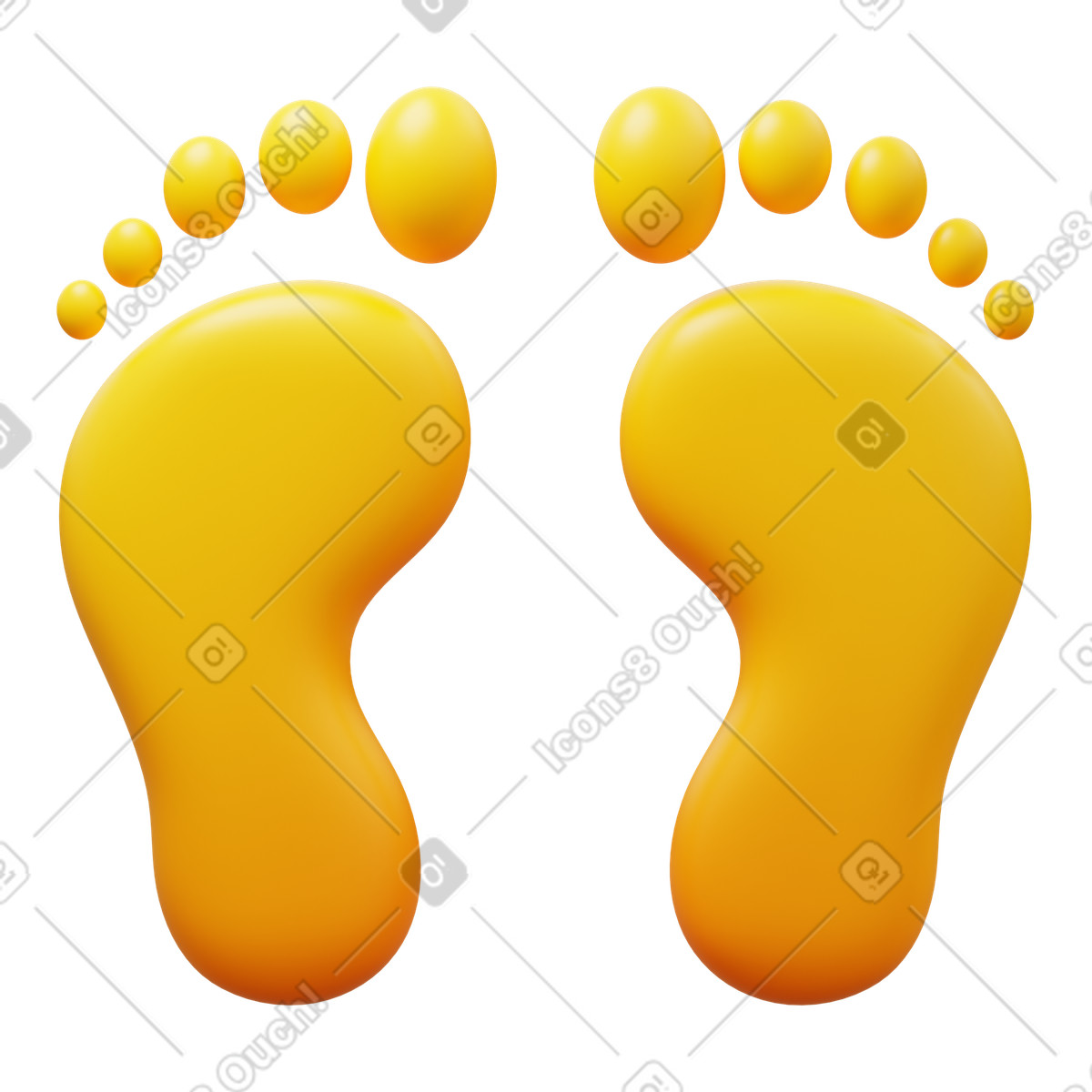 Footprints illustration showcasing footsteps clipart graphics in vector
