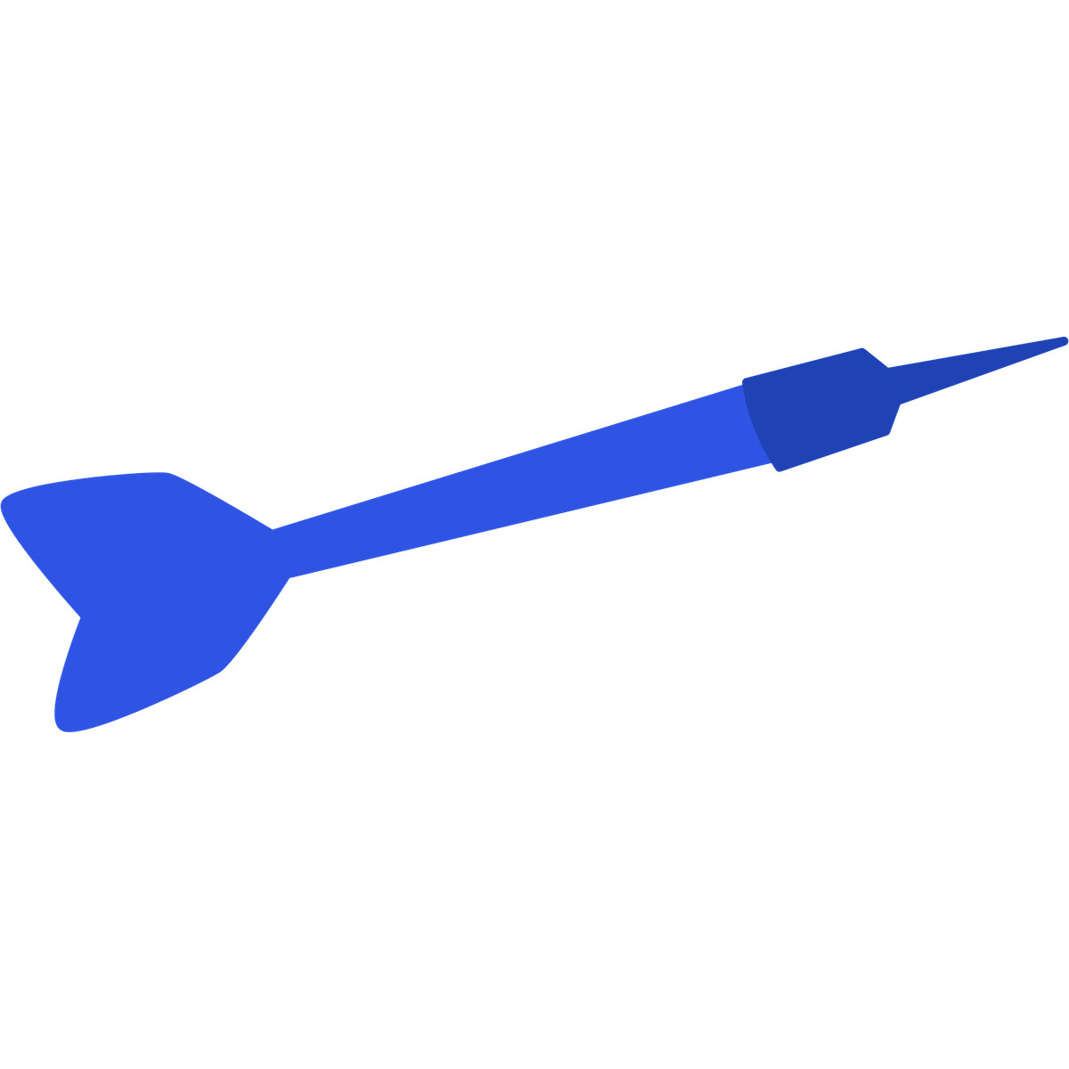 Ilustración Blue dart en estilo Bouncy a descargar en PNG y SVG