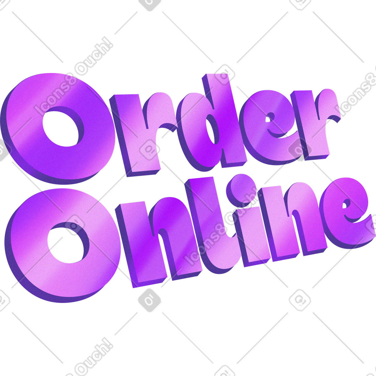 Ilustração de Pedido letras texto on-line em no estilo Smart para baixar em PNG, SVG