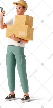 Delivery service illustration in PNG, SVG, GIF formats