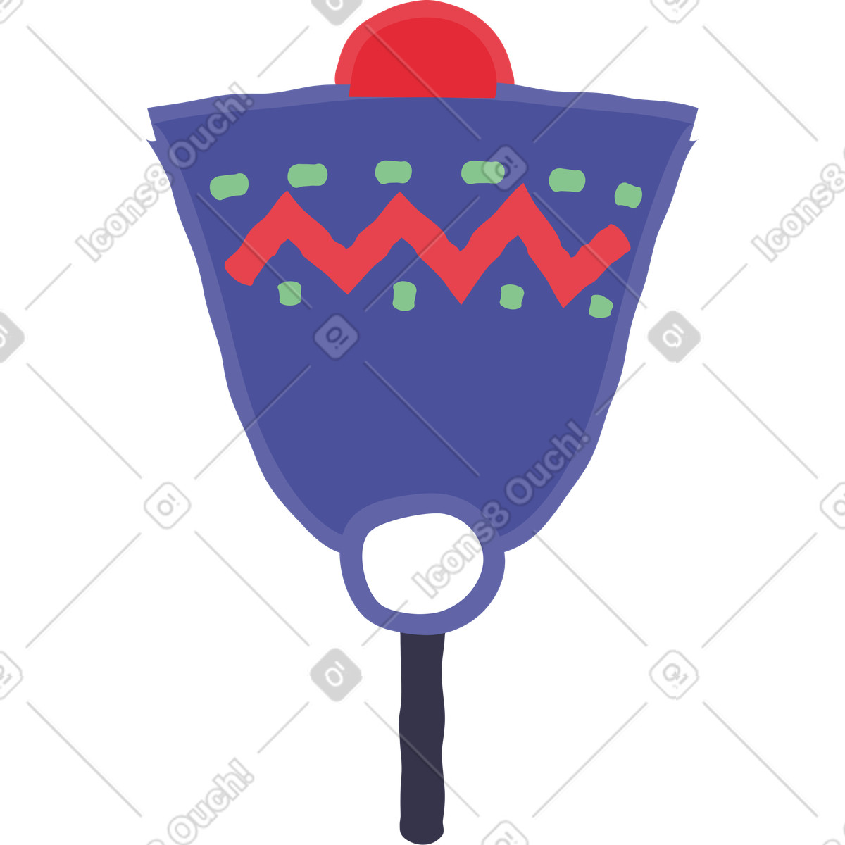 Bell illustration in Stripy style download in PNG, SVG
