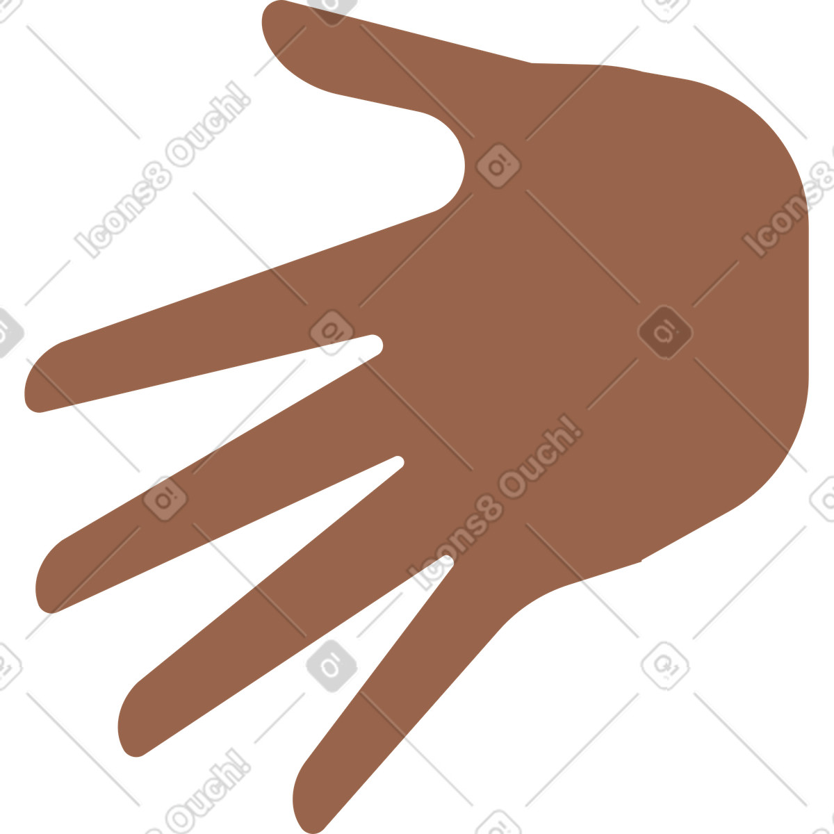 Illustration Main brune dans le style Urban à télécharger aux formats PNG, SVG