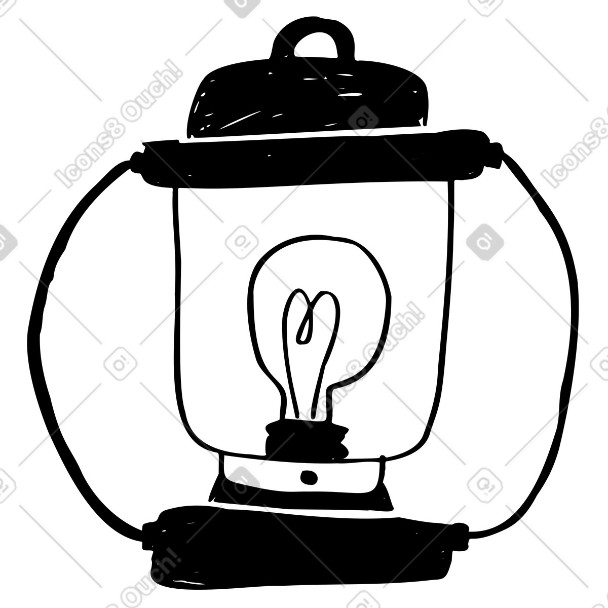 Ilustración Linterna para exteriores en estilo Marks a descargar en PNG y SVG