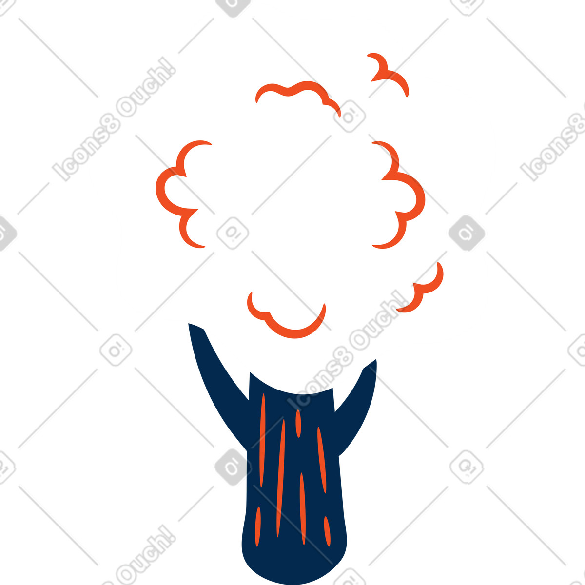 Ilustración Árbol en estilo Flame a descargar en PNG y SVG