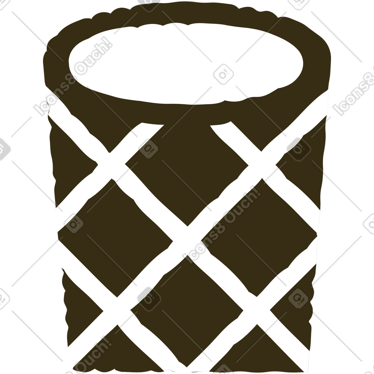 Bin illustration in Bermuda style download in PNG, SVG