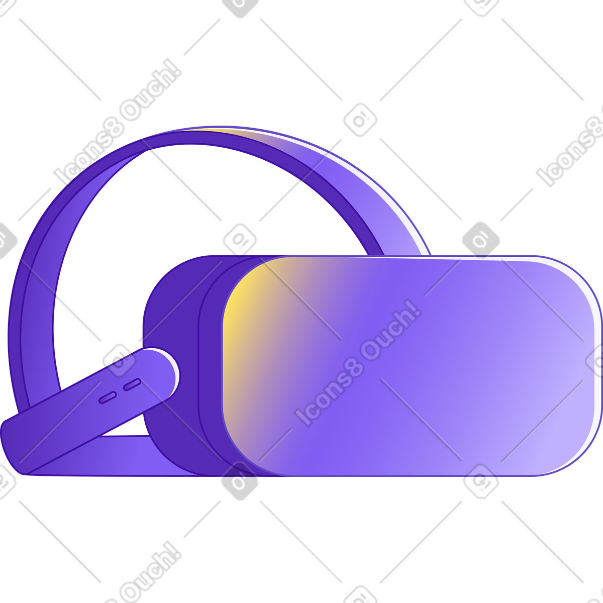 Иллюстрация Очки vr в стиле Rainbow — скачать в форматах PNG, SVG
