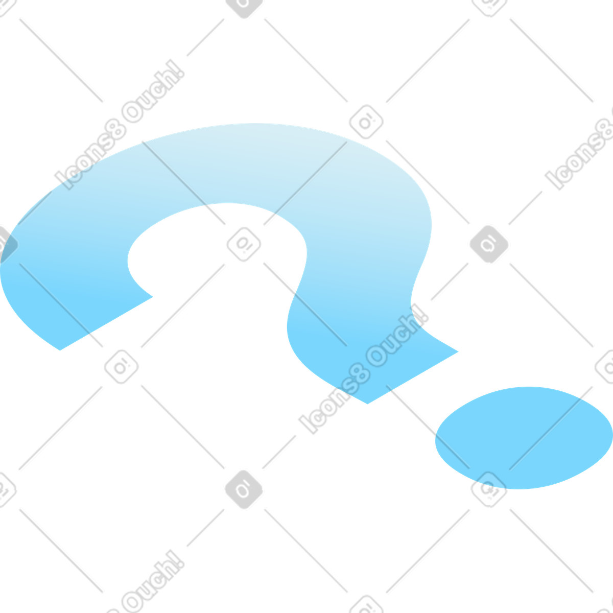 Illustration Point d'interrogation dans le style Hi-tech à télécharger aux formats PNG, SVG