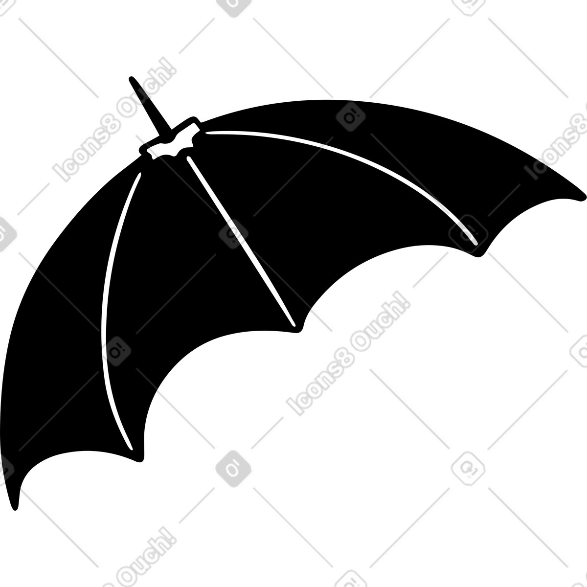 Schirmdach-Illustration im Journal-Stil als Download in PNG, SVG