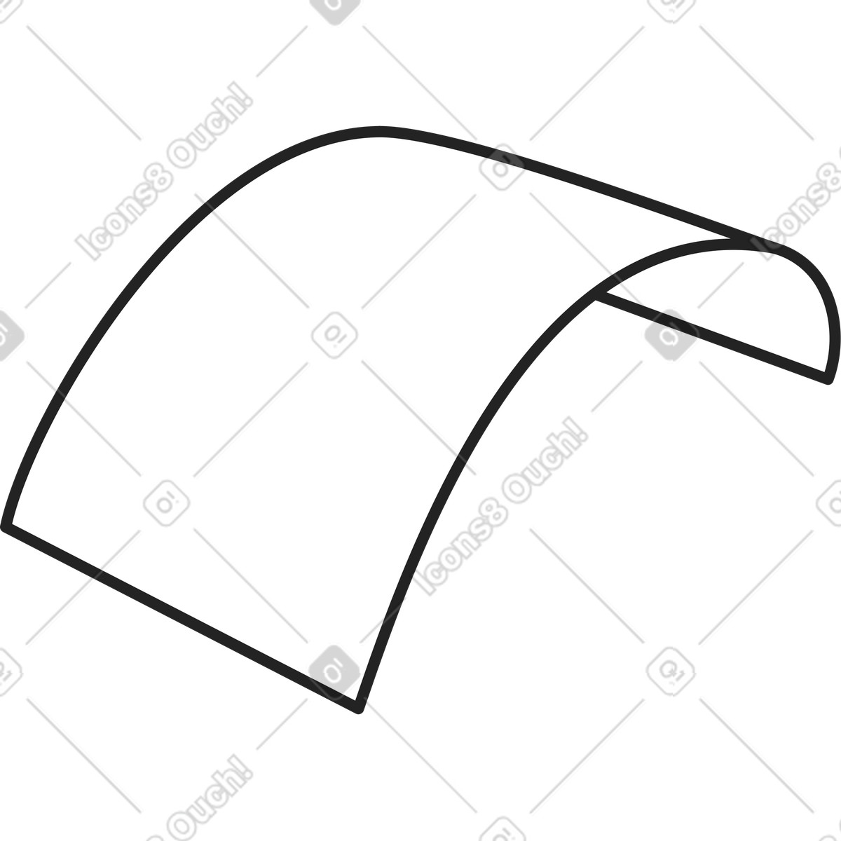 Illustration Feuille de papier blanc dans le style Sammy Line à télécharger aux formats PNG, SVG