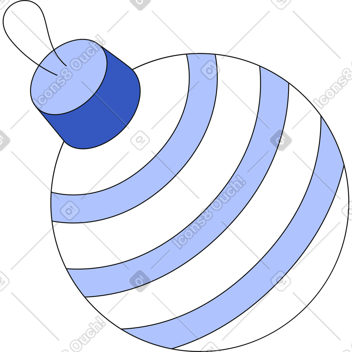 Ilustración Decoración navideña en estilo Techny a descargar en PNG y SVG