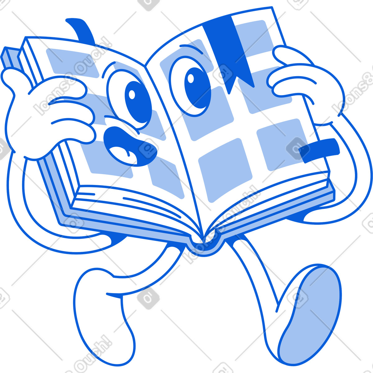Ilustración Libro abierto en estilo Handy Line a descargar en PNG y SVG