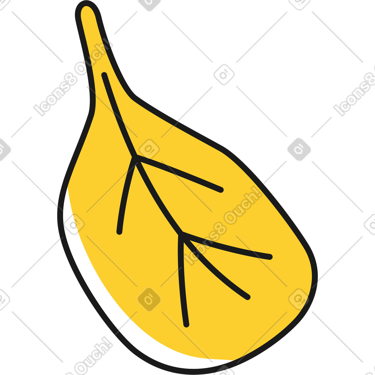 Taxi 스타일의 잎 일러스트레이션 PNG, SVG 다운로드