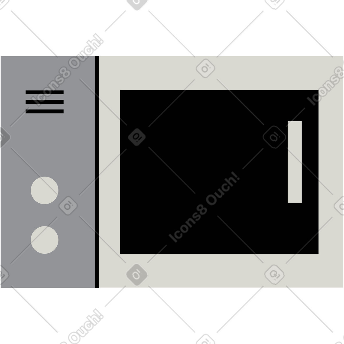 Illustration Four micro-onde dans le style Burgundy à télécharger aux formats PNG, SVG