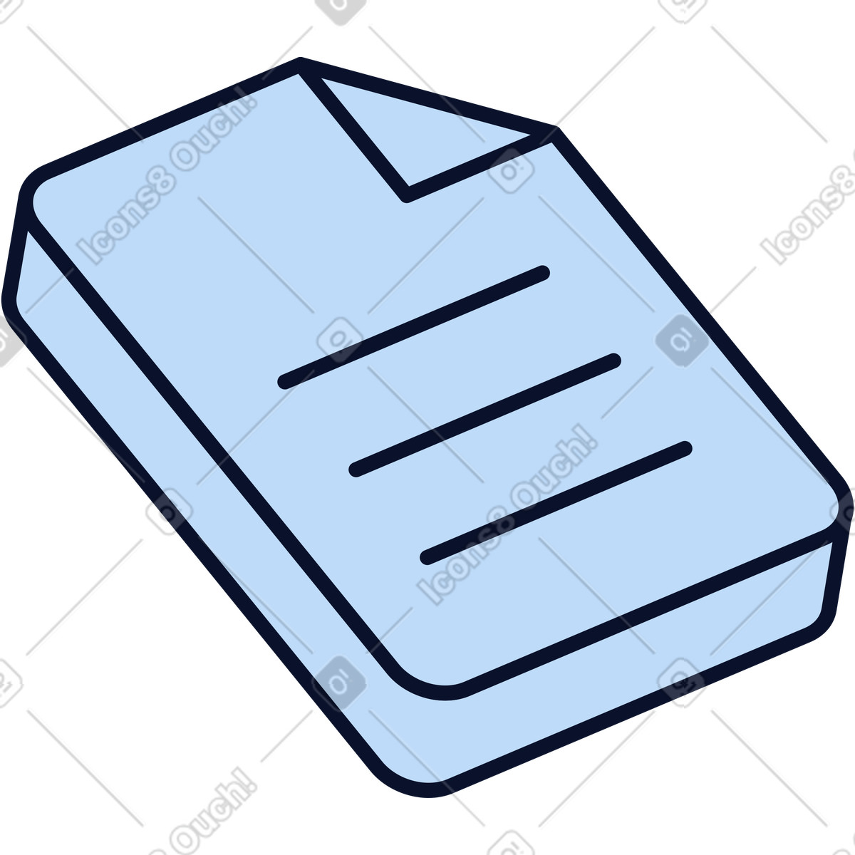 Document icon illustration in Flexy style download in PNG, SVG