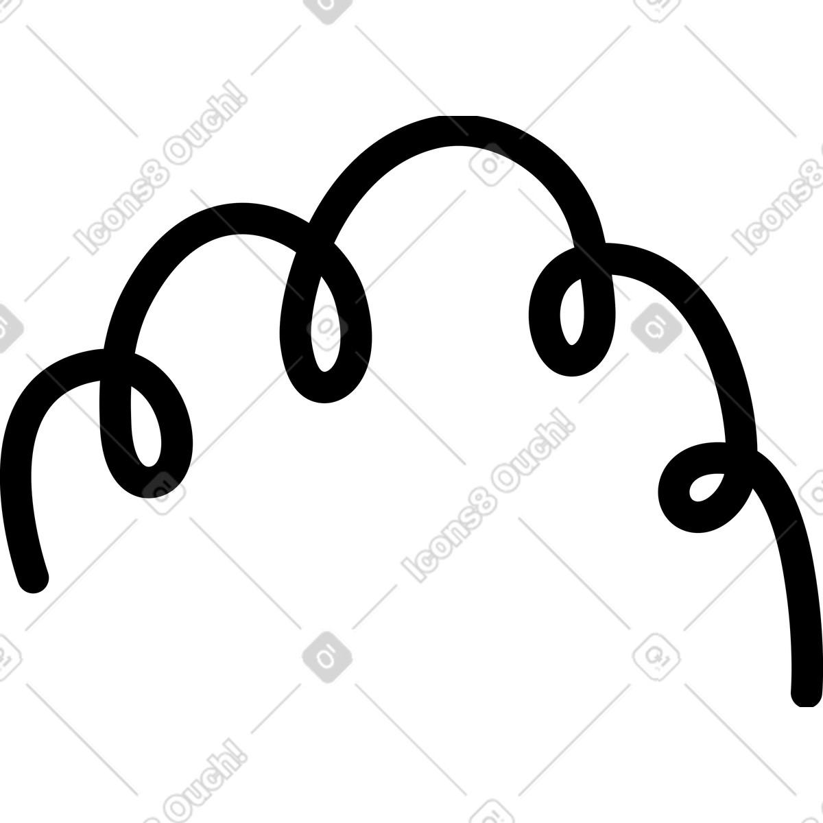 Busch-Illustration im Twirl-Stil als Download in PNG, SVG