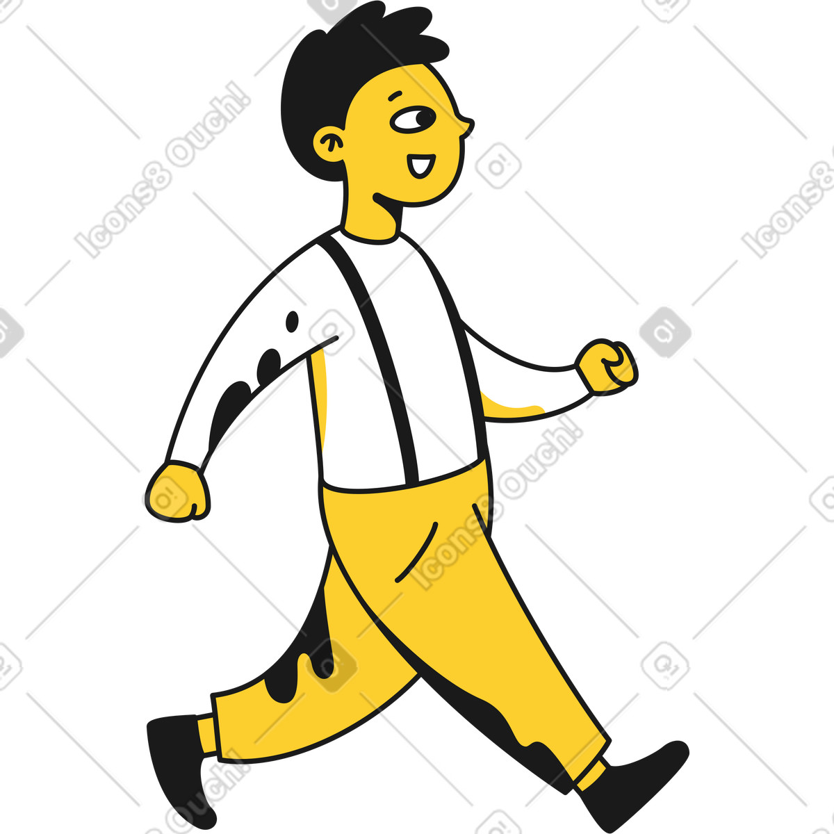 Taxi 스타일의 아이 산책 일러스트레이션 PNG, SVG 다운로드