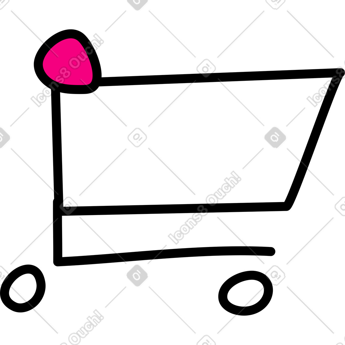 Giggle スタイルの ショッピングカート のイラストをPNG、SVG形式でダウンロード