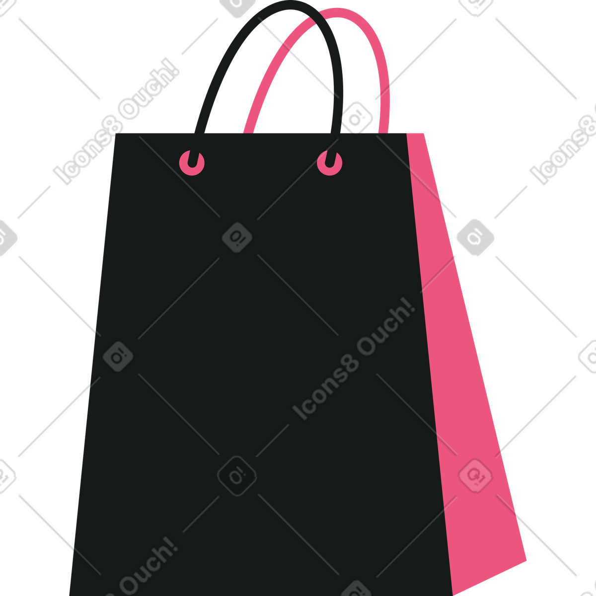 Ilustración Bolsa de la compra en estilo Lounge a descargar en PNG y SVG