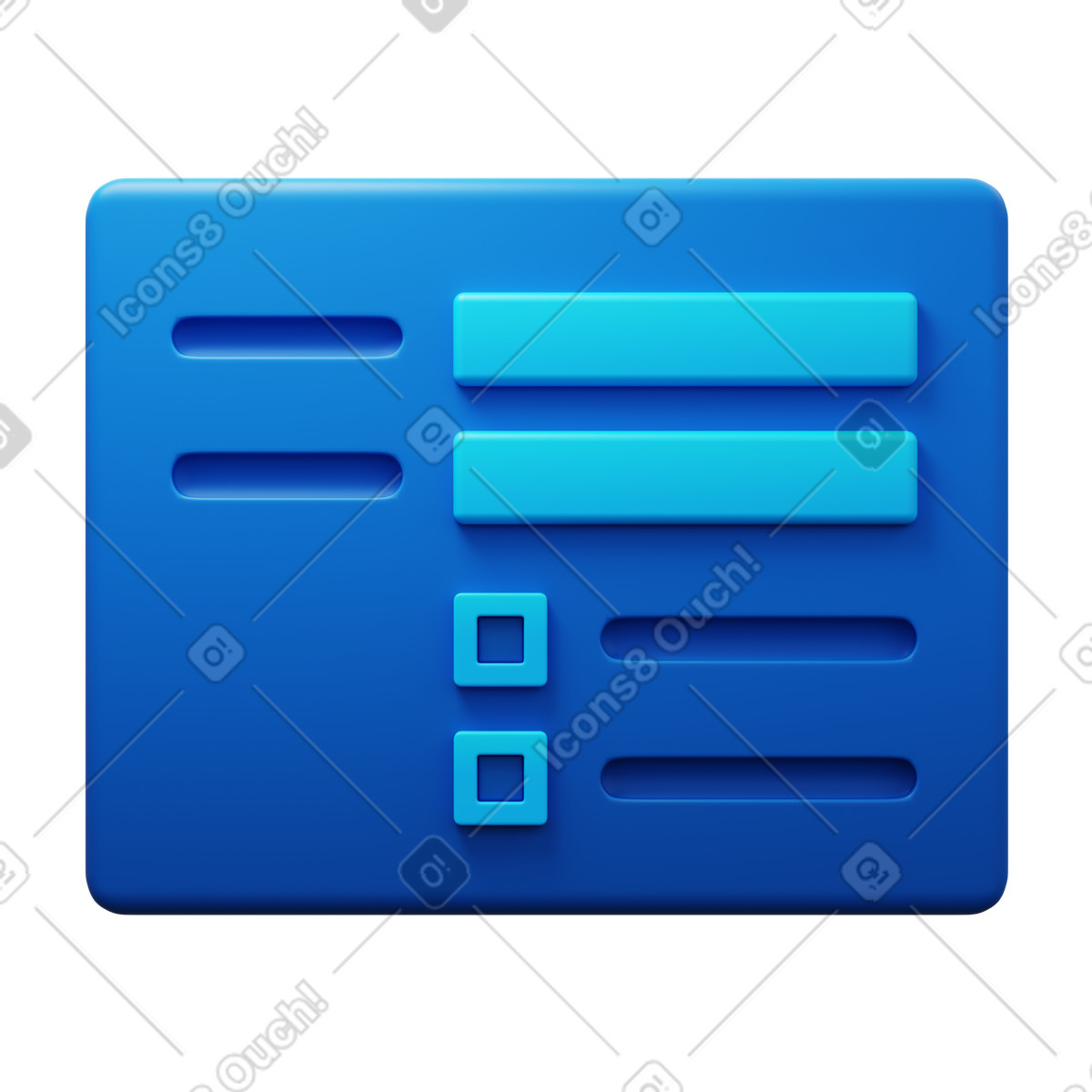Form illustration in 3D Fluency style download in PNG, SVG
