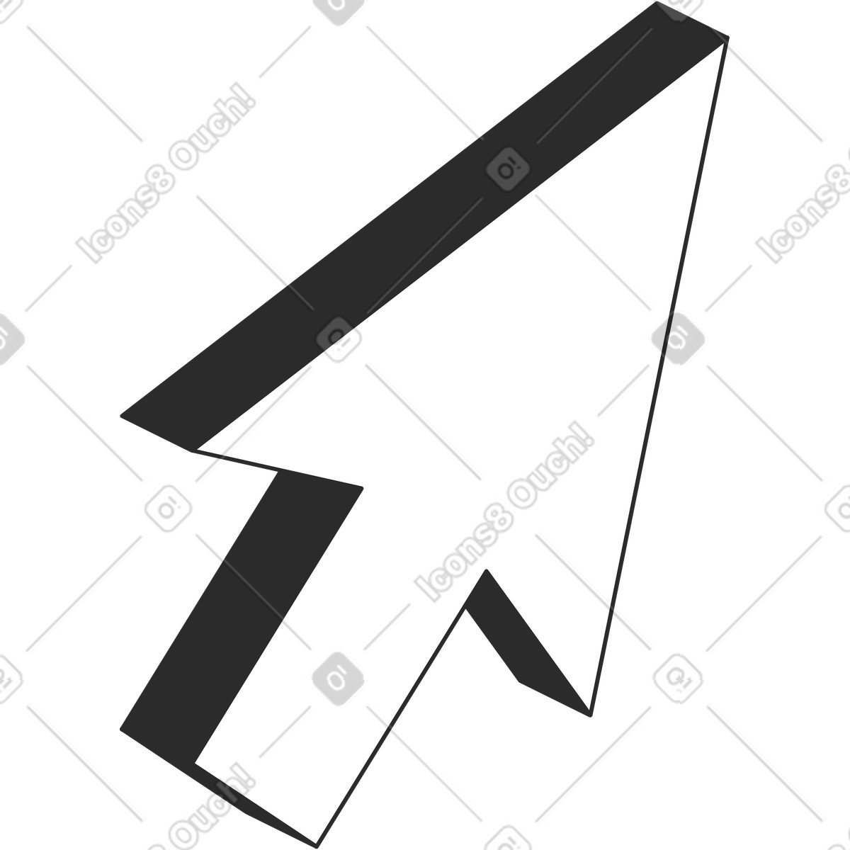 Cursor illustration in Marginalia style download in PNG, SVG