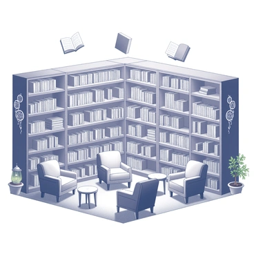 A library filled with an abundance of shelves stacked high with books. Several books are floating in mid-air, creating a sense of magic and wonder. There are cozy reading nooks scattered throughout, each furnished with plush armchairs and small side tables. The nooks are adorned with whimsical decorations, such as lanterns, dreamcatchers, and curling vines that add an enchanting touch to the environment. The overall atmosphere invites exploration and relaxation in this unique space.