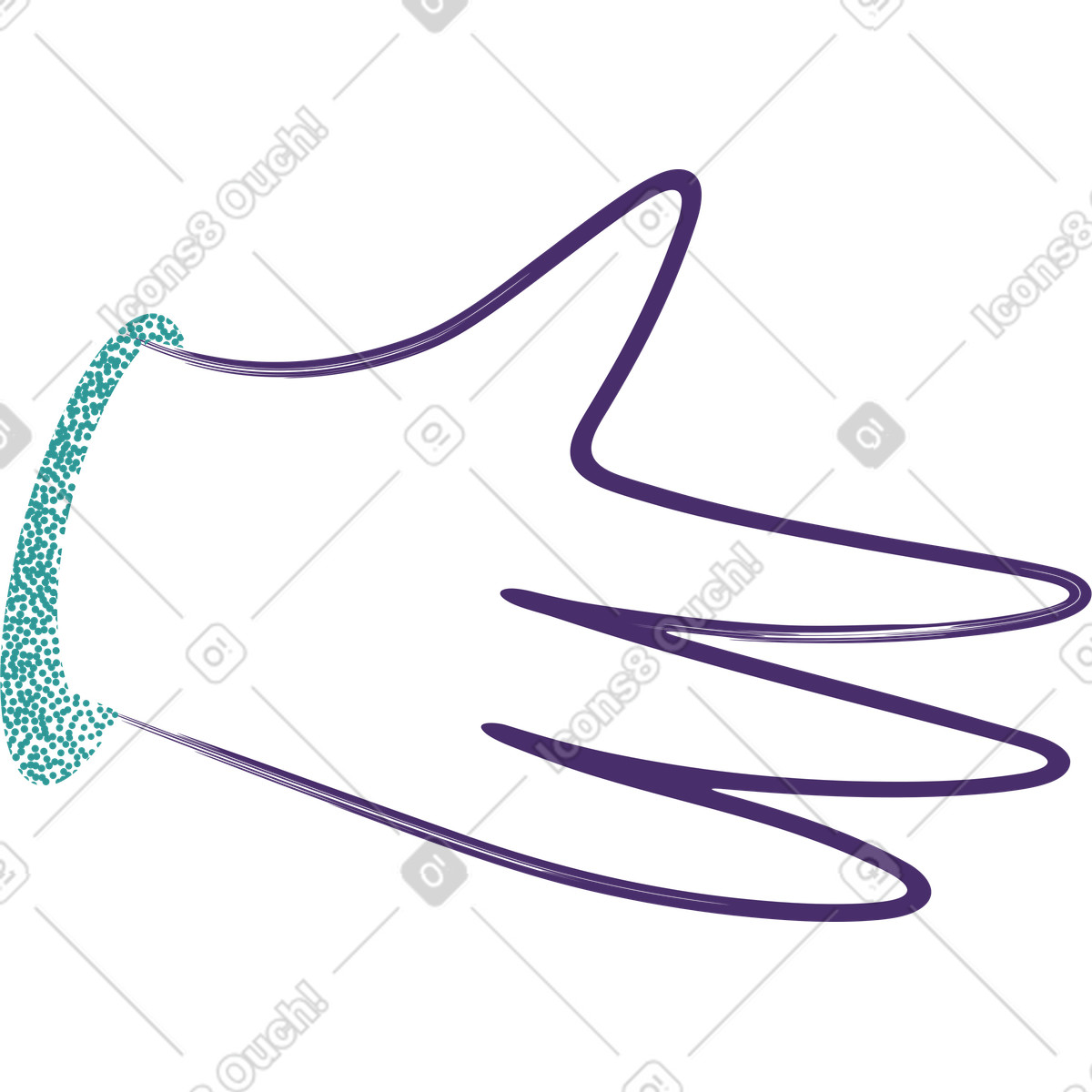 Иллюстрация Open white hand side view в стиле Grain — скачать в форматах PNG, SVG