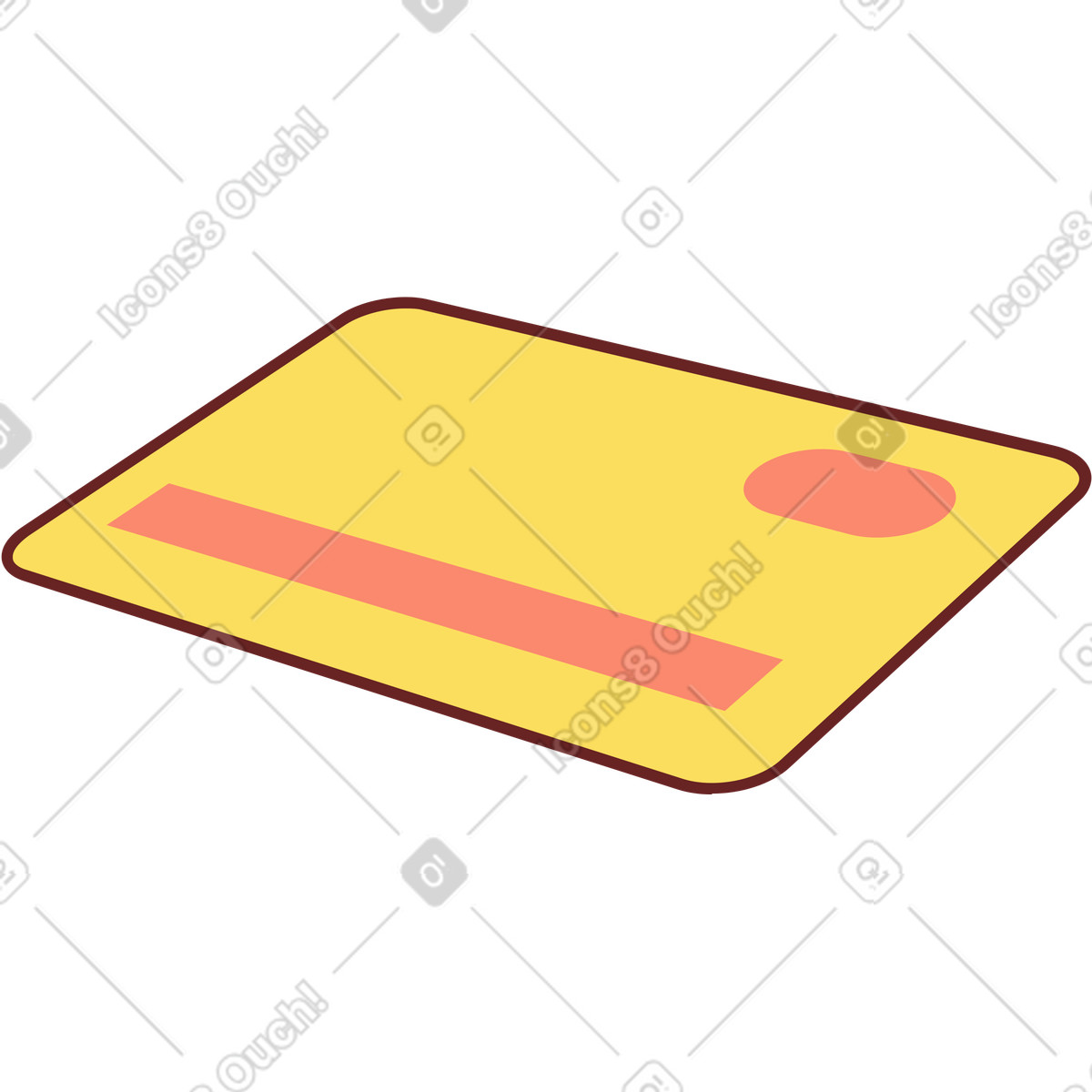 Bank card illustration in Storyline style download in PNG, SVG