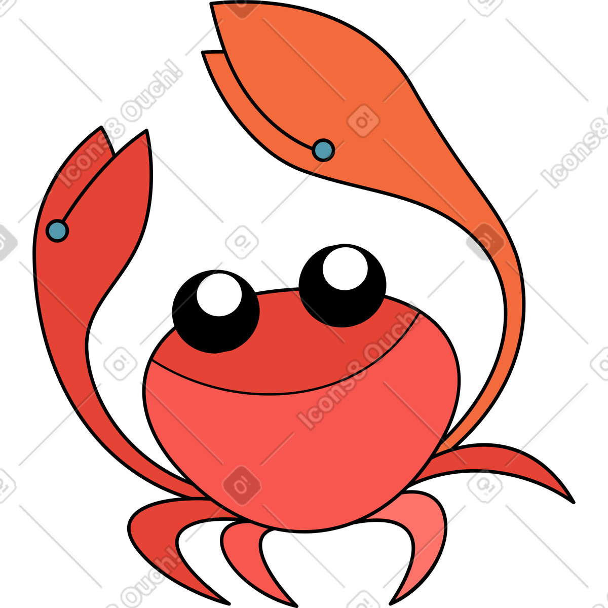 Иллюстрация Краб в PNG и SVG